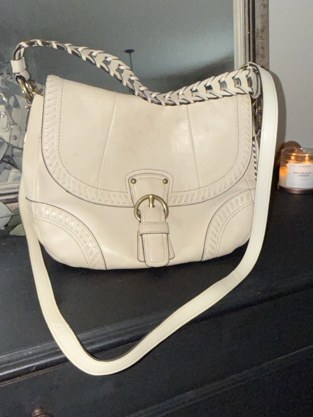 The “DreamBag” - Vanchetta Leather Whipstitch Flap Hobo